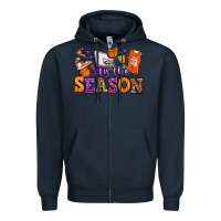 Navy tis the season basketball Zipper Hoodie - Jasminsmagicworld