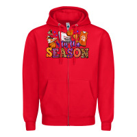 Red tis the season basketball Zipper Hoodie - Jasminsmagicworld
