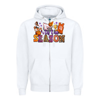 White tis the season basketball Zipper Hoodie - Jasminsmagicworld