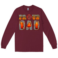 Burgundy proud dad Long Sleeve Tee - HRA Design Shop