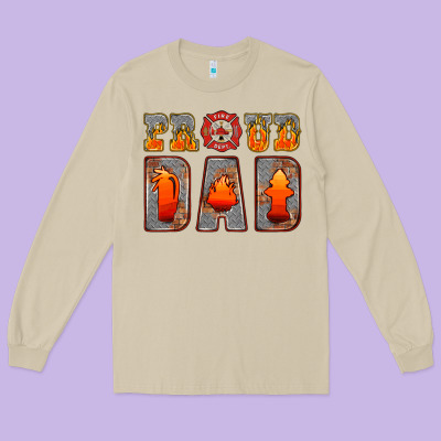 Proud Dad Long Sleeve Tee Designed By Hra Design Shop