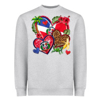 Heather Grey dominican republic  hearts Heavyweight Sweatshirt - texasbilliewilder