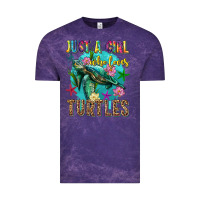 Cloud Purple just a girl who loves turtles Vintage Tee - texasbilliewilder