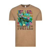 Vintage Coffee just a girl who loves turtles Vintage Tee - texasbilliewilder