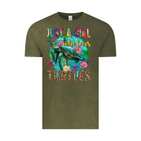 Vintage Olive just a girl who loves turtles Vintage Tee - texasbilliewilder