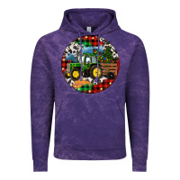 Cloud Purple Christmas Farm Tractor Vintage Hoodie - RanaPortraitStore