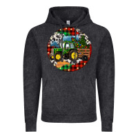 Vintage Black Christmas Farm Tractor Vintage Hoodie - RanaPortraitStore