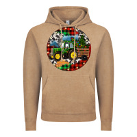 Christmas Farm Tractor Vintage Hoodie | Teevron