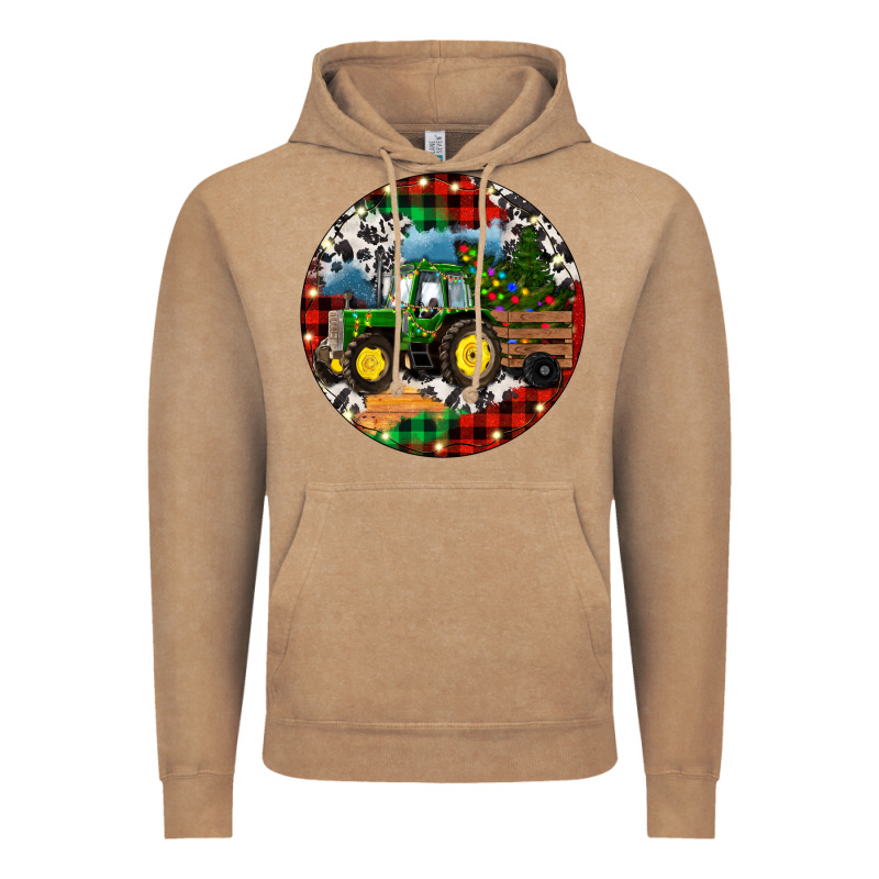 Christmas Farm Tractor Vintage Hoodie by RanaPortraitStore | Teevron