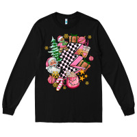 Black pink christmas lightning bolt Long Sleeve Tee - AdoDesignShop