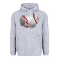 Heather Grey leopard baseball patch Heavyweight Hoodie - Jasminsmagicworld