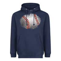 Navy leopard baseball patch Heavyweight Hoodie - Jasminsmagicworld
