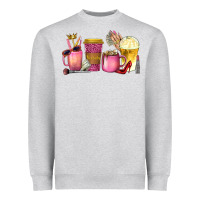 Heather Grey boss lady coffee cups with money Heavyweight Sweatshirt - texasbilliewilder