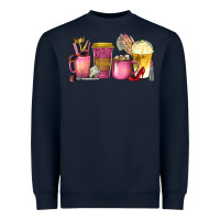 Navy boss lady coffee cups with money Heavyweight Sweatshirt - texasbilliewilder
