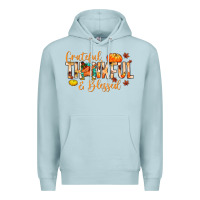 Blue Mist grateful thankful and blessed Premium Hoodie - MaliasSmallBusiness