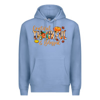 Colony Blue grateful thankful and blessed Premium Hoodie - MaliasSmallBusiness