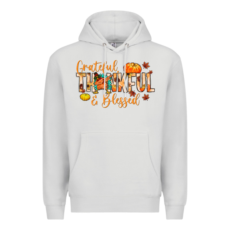 Grateful Thankful And Blessed Premium Hoodie by MaliasSmallBusiness | Teevron