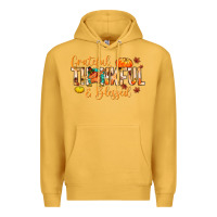 Mustard grateful thankful and blessed Premium Hoodie - MaliasSmallBusiness