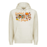 Oatmeal Heather grateful thankful and blessed Premium Hoodie - MaliasSmallBusiness