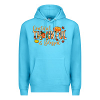 Ocean Blue grateful thankful and blessed Premium Hoodie - MaliasSmallBusiness