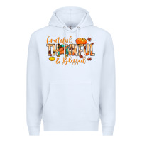 White grateful thankful and blessed Premium Hoodie - MaliasSmallBusiness