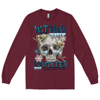 Burgundy not made for winter skull Long Sleeve Tee - FaDigitalArtStudio