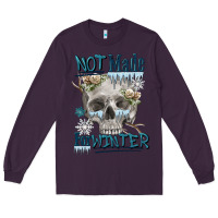Plum not made for winter skull Long Sleeve Tee - FaDigitalArtStudio