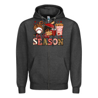 Charcoal Heather tis the season baseball Zipper Hoodie - Jasminsmagicworld