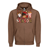 Chestnut tis the season baseball Zipper Hoodie - Jasminsmagicworld