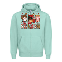Seafoam tis the season baseball Zipper Hoodie - Jasminsmagicworld