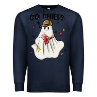 Navy go chiefs boujee sports ghost stanley Premium Sweatshirt - MaliasSmallBusiness