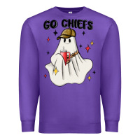 Purple go chiefs boujee sports ghost stanley Premium Sweatshirt - MaliasSmallBusiness