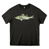 Asphalt Striped Bass Heavy Core Tee - LillyAllenDesigns
