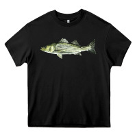 Black Striped Bass Heavy Core Tee - LillyAllenDesigns