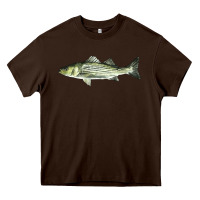 Chocolate Brown Striped Bass Heavy Core Tee - LillyAllenDesigns