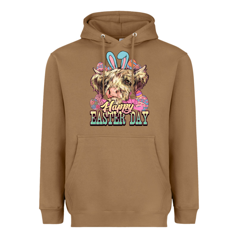 Easter Day Cow Heavyweight Hoodie by NancyCooperArtShop | Teevron