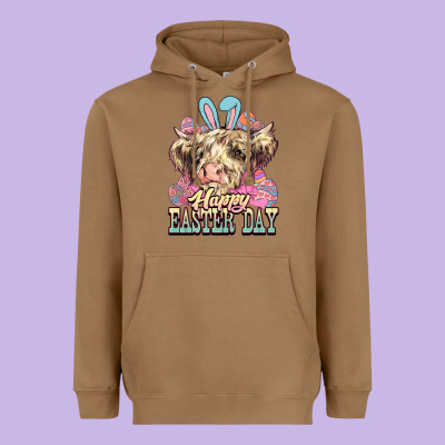 Easter Day Cow Heavyweight Hoodie Designed By Nancycooperartshop