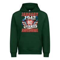 Forest Green january 1942 80 years of being awesome Urban Hoodie - Jasminsmagicworld