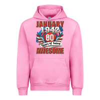 Fuchsia Pink january 1942 80 years of being awesome Urban Hoodie - Jasminsmagicworld
