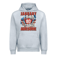 Heather Grey january 1942 80 years of being awesome Urban Hoodie - Jasminsmagicworld