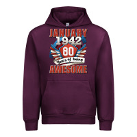 Mauve Wine january 1942 80 years of being awesome Urban Hoodie - Jasminsmagicworld