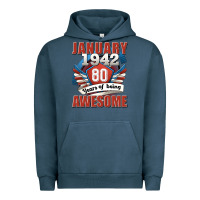 Pigment Midnight Navy january 1942 80 years of being awesome Urban Hoodie - Jasminsmagicworld