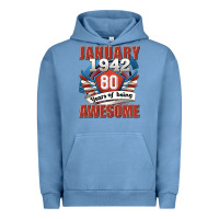 Pigment Pebble Blue january 1942 80 years of being awesome Urban Hoodie - Jasminsmagicworld