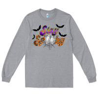 Heather Grey stay spooky Long Sleeve Tee - RacoonDesign