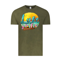 Vintage Olive lake junkie Vintage Tee - texasbilliewilder