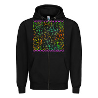 Black halloween witch symbols seamless pattern Zipper Hoodie - BundleAndBundleShop