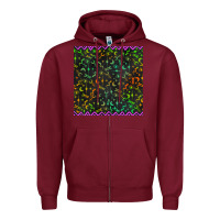 Burgundy halloween witch symbols seamless pattern Zipper Hoodie - BundleAndBundleShop