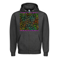 Charcoal Heather halloween witch symbols seamless pattern Zipper Hoodie - BundleAndBundleShop