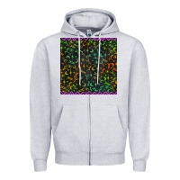 Heather Grey halloween witch symbols seamless pattern Zipper Hoodie - BundleAndBundleShop