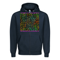 Navy halloween witch symbols seamless pattern Zipper Hoodie - BundleAndBundleShop